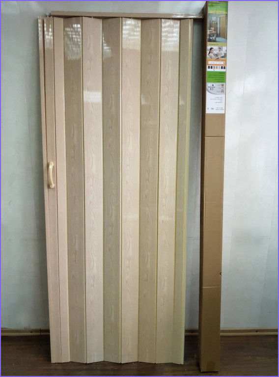 Двері гармошка під будь-які розміри. Двері ПВХ 81х203см, секвоя на складі. Міжкімнатні двері гармошка, фото 1