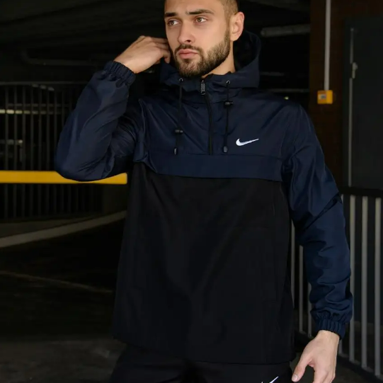 Чоловіча олімпійка Nike, анорак Найк синя