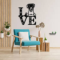 Панно Love&Paws Блю-лейсы 20x25 см - Картины и лофт декор из дерева на стену.