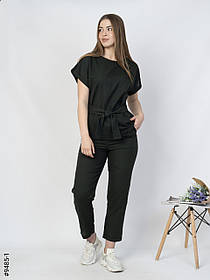 9485-1 Літній жіночий костюм льон батал (4 од: 50,52,54,56)