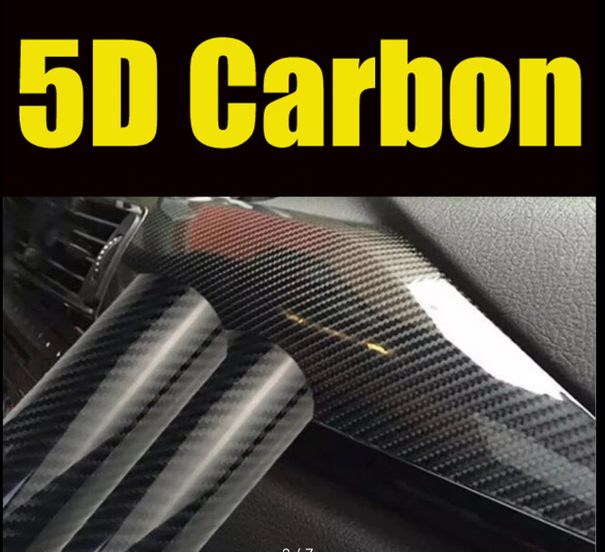 Плівка під карбон 5D Чорний 152х30 см Автомобільна Карбонова плівка 5Д Чорна