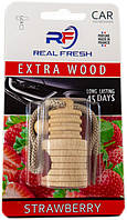 Ароматизатор Real Fresh Extra wood Strawberry (Клубника) 5 мл флакон на зеркало Техно Плюс арт.Т2445