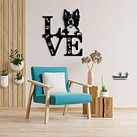 Панно Love&Paws Бордер-коллі 20x23 см - Картини та лофт декор з дерева на стіну.