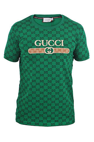 Футболка чоловіча Gucci 24-Y-249411 зелена L, фото 1