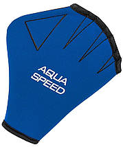Рукавички для плавання рукавички для аквааеробіки Aqua Speed Neopren Gloves сині розмір XL, фото 6