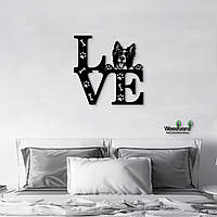Панно Love&Paws Бордер-коллі 20x20 см - Картини та лофт декор з дерева на стіну.