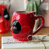 Чашка фігурна "Дедпул", супергерої, Кружка керамическая "Дэдпул", фото 2
