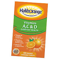 Вітаміни А, С і Д Haliborange Vitamins A,C & D 120 жув таб