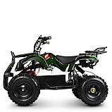 Дитячий (підлітковий) квадроцикл електричний Profi (мотор 800W, 3 аккумулятори) HB-EATV800N-10 V3 Темно-зелений, фото 3