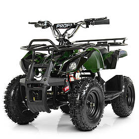 Дитячий (підлітковий) квадроцикл електричний Profi (мотор 800W, 3 аккумулятори) HB-EATV800N-10 V3 Темно-зелений