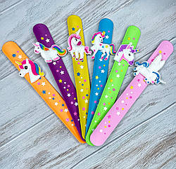 Дитячі браслетики/лінійка оптом 12 шт./пач. ЄДИНОРОГИ