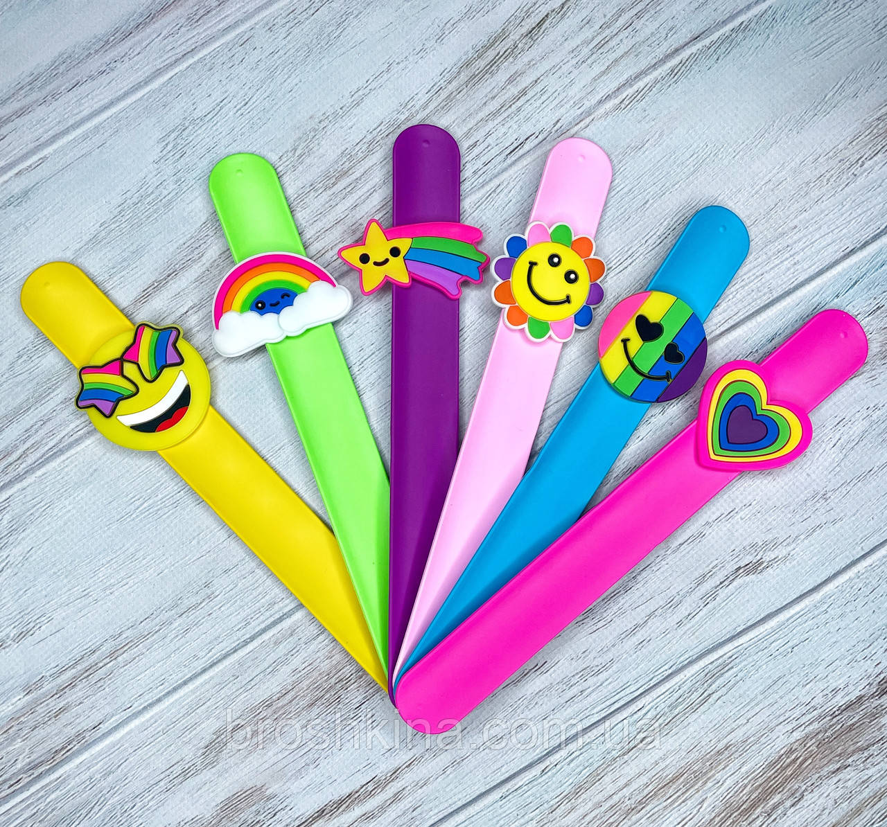 Дитячі браслетики/лінійка оптом 12 шт./пач. МІКС, фото 1