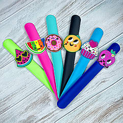 Дитячі браслетики/лінійка оптом 12 шт./пач. ФРУКТИ