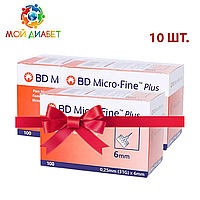 Иглы для шприц-ручек BD Micro-Fine+ «МикроФайн» 6 мм 100 шт. 10 упаковок