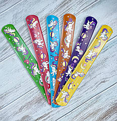 Дитячі браслетики/лінійка оптом 12 шт./пач. ЄДИНОРОГИ