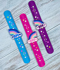 Дитячі браслетики/лінійка оптом 12 шт./пач. ВЕСЕЛКА