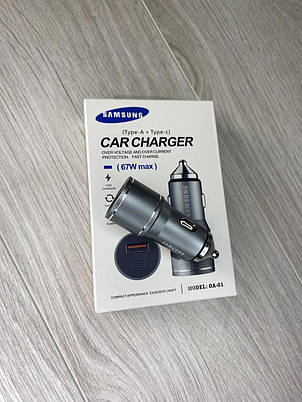 Автомобільний зарядний пристрій для Samsung OA-01 USB+PD 67W, фото 3