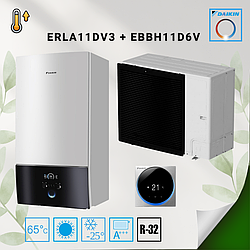 Тепловий насос/блок Повітря-Вода Daikin Altherma 3, ERLA11DV3 / EBBH11D6V, 220В+220В (тільки нагрів - 12,4 кВт)