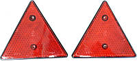 Катафот на причіп трикутний червоний (пластикова основа) Техно Плюс арт.Т3097