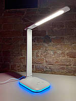 Светодиодная белая RGB настольная лампа 12W, высокая, сенсорная LED