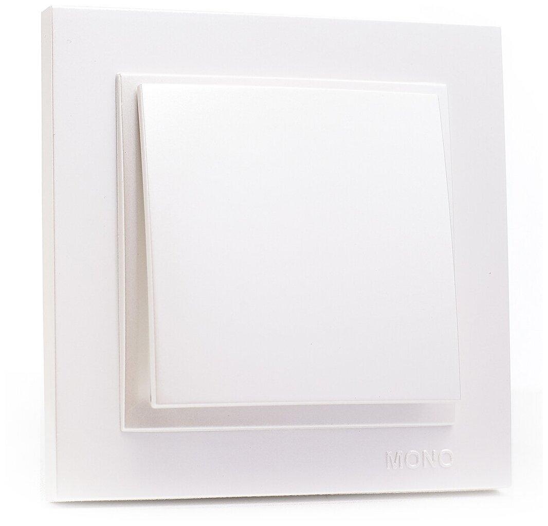 Вимикач одноклавішний Mono Electric DESPINA перлина, фото 1