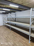 Ярус поличний складського стелажу SN п. 1340х500 мм оцинкований з полицею ДСП, фото 3