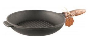 Сковорідка-гриль чавунна лита кругла 24х4см №Т308/S&T