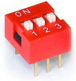 DS1040-03RN, DIP переключатель 3pin красный