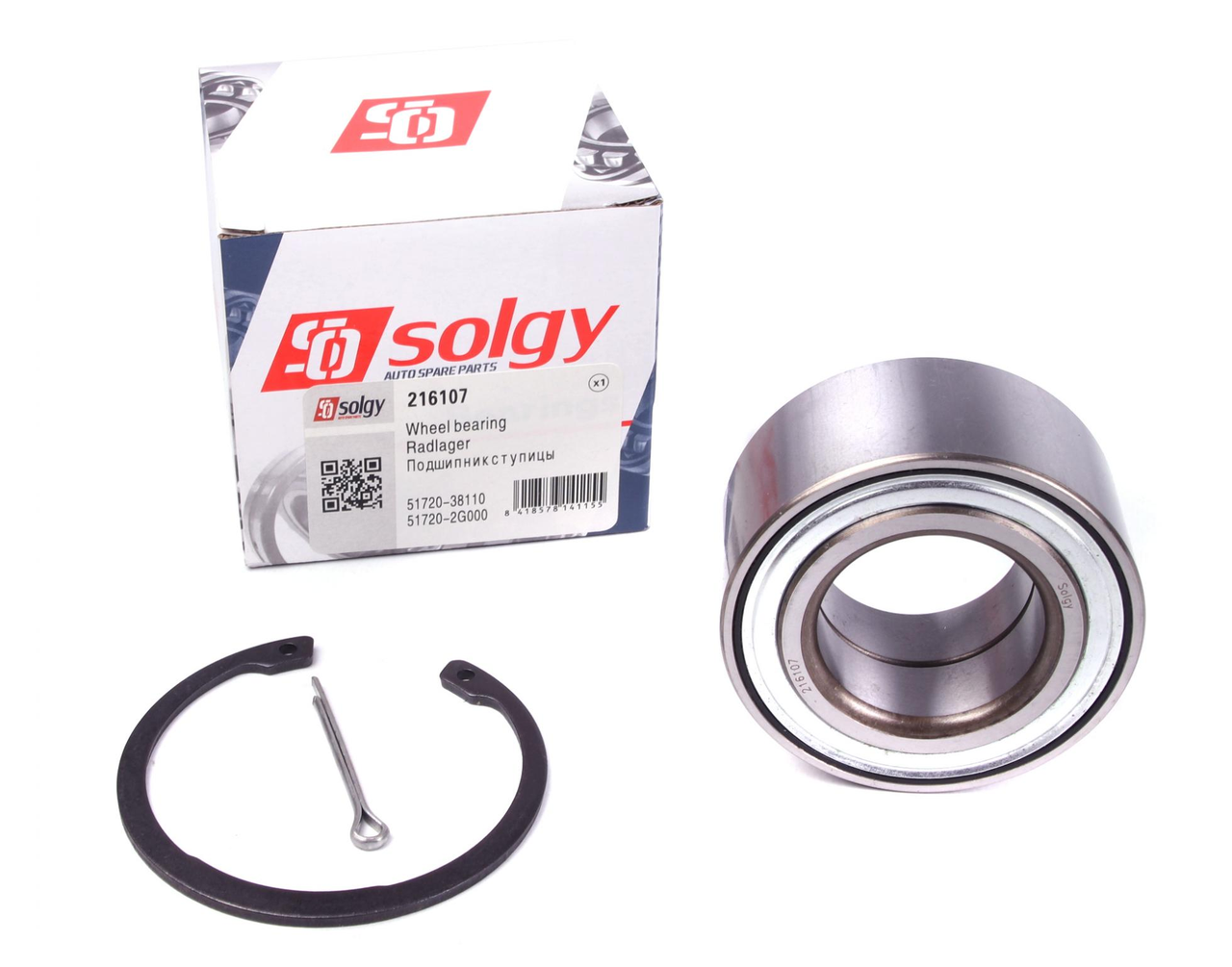 Підшипник маточини передній на Хендай Туссан MOBIS 51720-38110 (216107) SOLGY