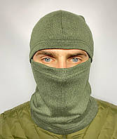 Балаклава маска на обличчя армійська військова тактична на байці осінь зима весна хакі щільна для бігу MR