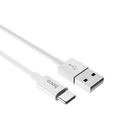 Кабель Hoco X23 Pisces Cable USB to Type - C 3A 1m White, фото 1