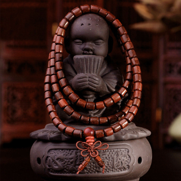 Буддійські чотки з червоного дерева, фото 1