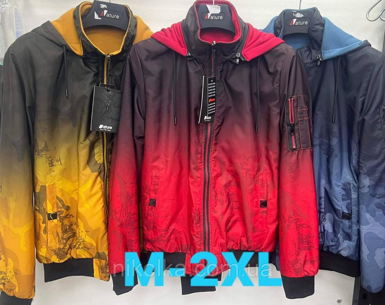 Куртка двостороння чоловіча оптом, m- 2xl рр., арт. Mar-1032