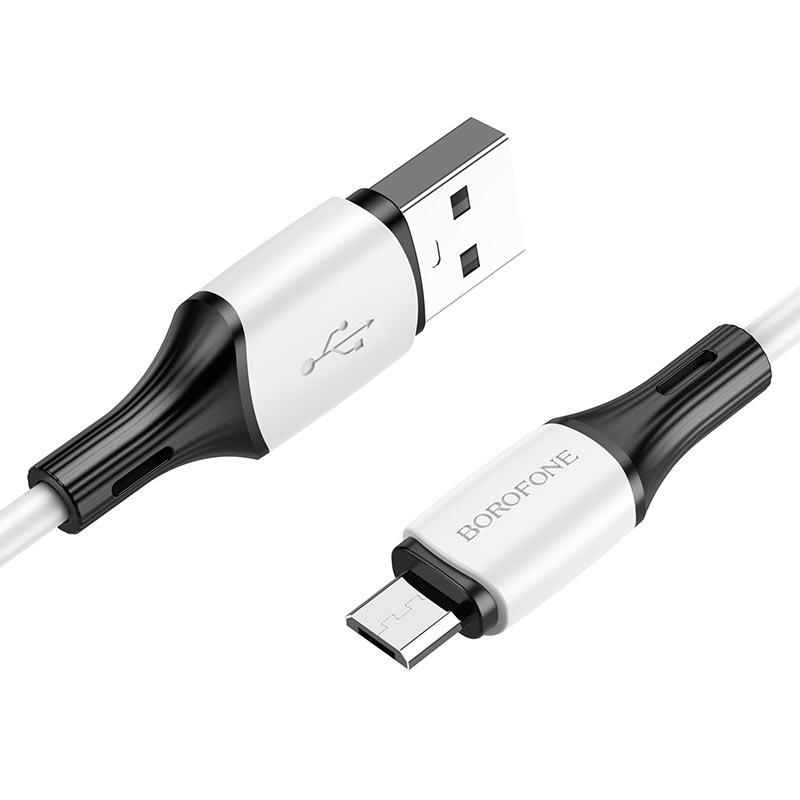 Кабель для зарядки MicroUSB Android BOROFONE BX79 |1м| Білий, фото 1
