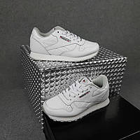 Мужские кроссовки Reebok Classic (белые) демисезонные стильные светлые кроссы О10732