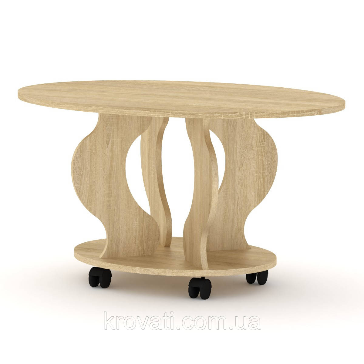 Овальний журнальний стіл Венеція 2, Компаніт, Дуб  сонома