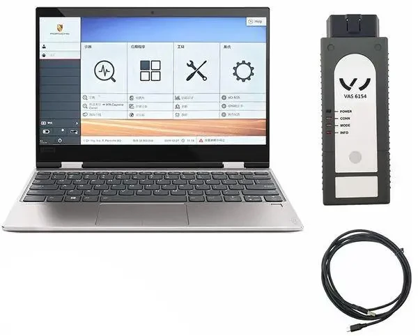 Комплект для діагностики Porsche VAS 6154 встановлення та налаштування Piwis 3 + ноутбук Dell