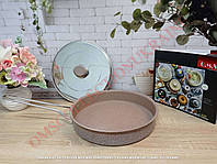 Сковорода для риби 2,8 л (28х5 см) з антипригарним покриттям, (Туреччина), OMS 3222-28-2,8 л-Brown — Vida-Shop