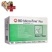 Иглы для шприц-ручек BD Micro-Fine+ "МикроФайн" 4мм 100 шт.