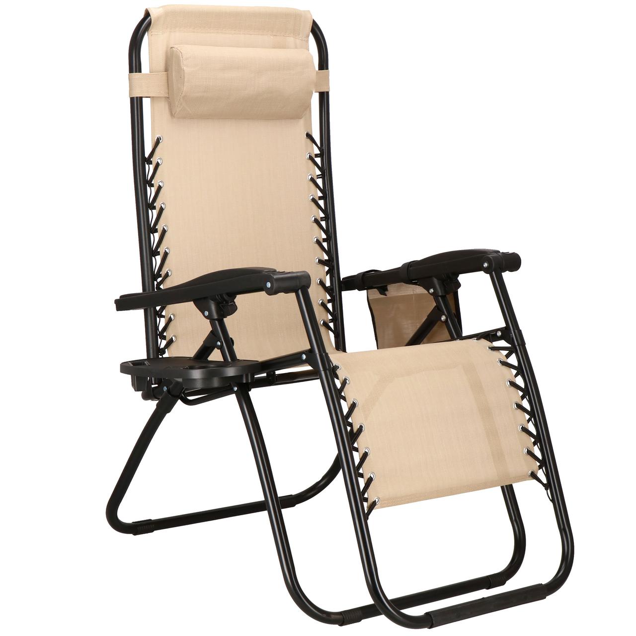 Шезлонг (крісло-лежак) для пляжу, тераси та саду Springos Zero Gravity GC0028 .