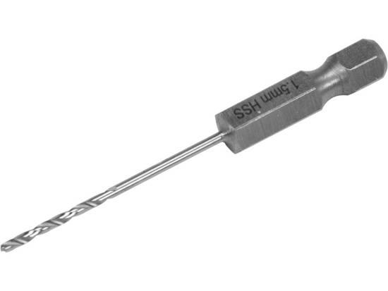 Свердло по металу YATO: HSS6542, Ø=1.5мм, HEX-1/4", l=57/26мм, для нержав., конструкт., легов. сталі