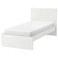 MALM Каркас кровати, высокий, белый/Лурой, 90x200 см