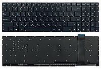 Клавиатура Asus N76VB N76VJ N76VM N76VZ черная без рамки Прямой Enter подсветка WHITE Original PRC