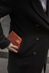 Чоловічий шкіряний гаманець Berty 18см, натуральна вінтажна шкіра, колір коричневый, відтінок Коньяк