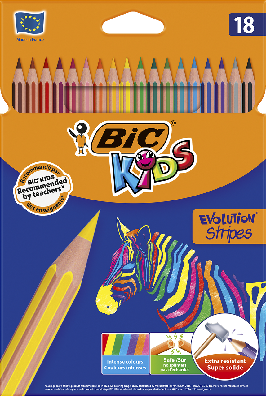 Олівці кольорові Evolution Stripes 18 кол