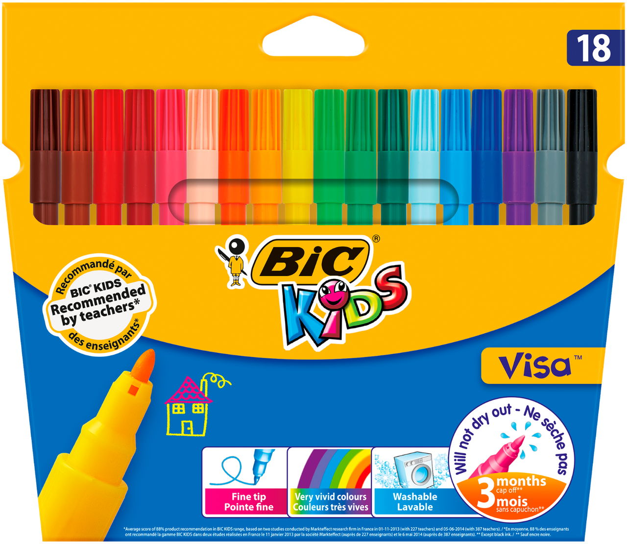 Фломастери Kids Visa 880 18 кол