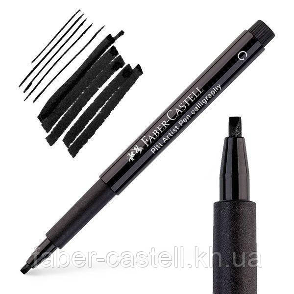 Ручка капілярна для каліграфії Faber-Castell Pitt Artist Pen Calligraphy, колір чорний №199, 167599