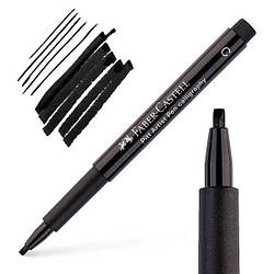 Ручка капілярна для каліграфії Faber-Castell Pitt Artist Pen Calligraphy, колір чорний №199, 167599