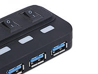 Разветвитель HUB на 4 USB 3.0 и выключателями