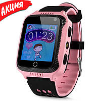 Детские умные смарт часы телефон Smart baby watch Q529 GPS с камерой прослушкой для детей c трекером Розовый